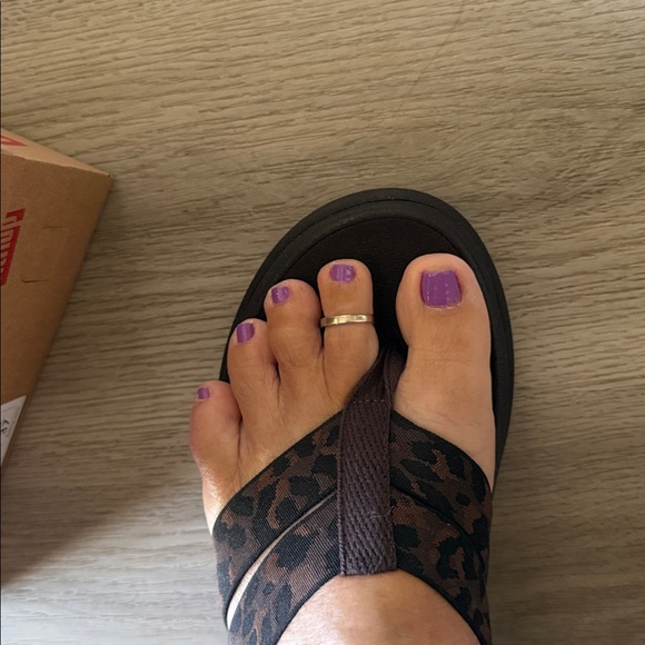 Fitflop Brown Leopard Print Women's Sandals - Picture 6 of 6